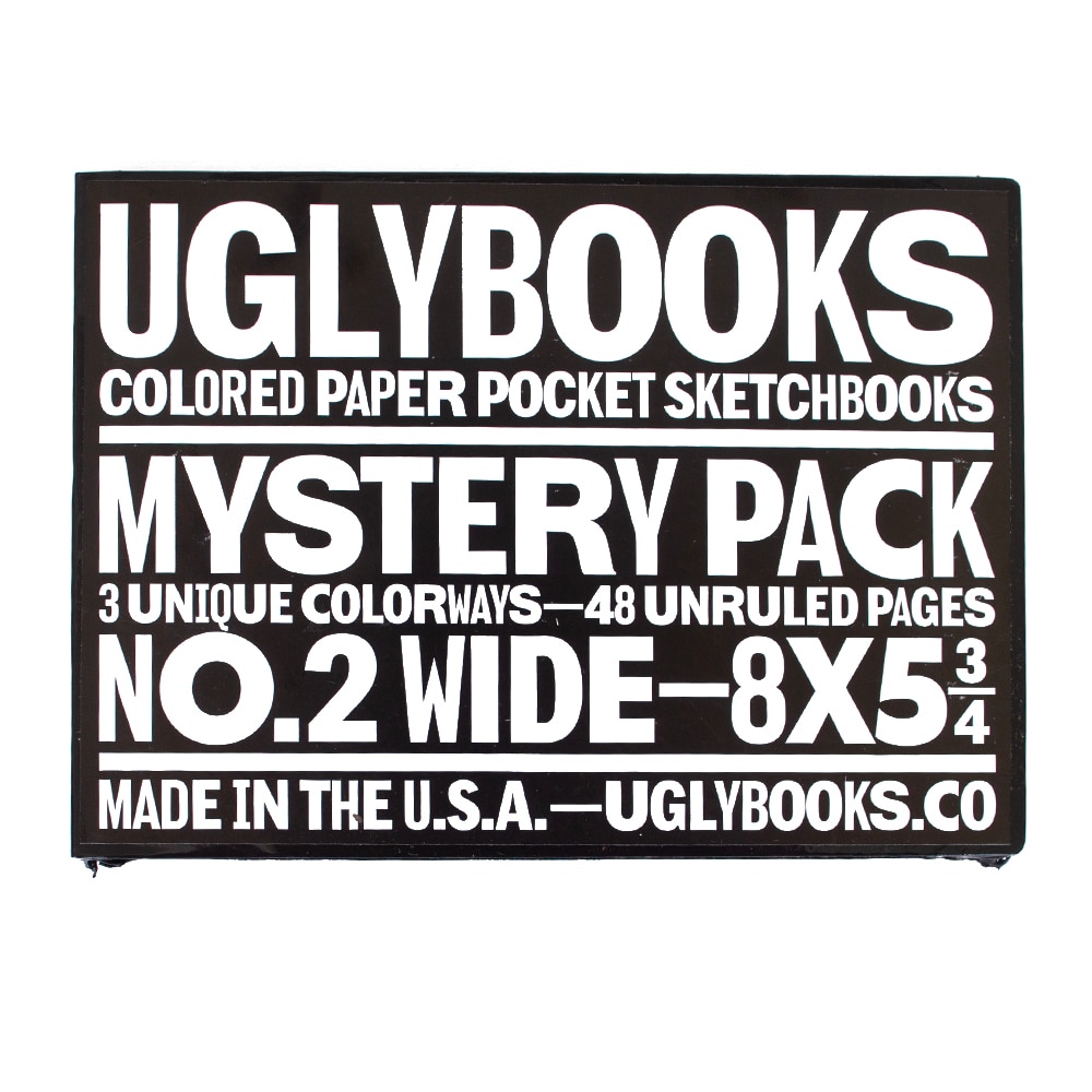 Memo & Notebooks, Art & School, 8"x5.75", Uglybooks, #2, Perfect Bound, Book, 3 Pack, Mystery, Brown Wrap, 963757